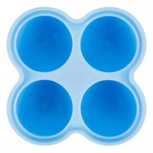 Chicco Silicone Food Storage Tray - 4 Portions, Baby Food Freezer Container, Blue